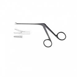 Micro Ear Forceps Black Coated Serrated Jaw 4mm - Hartman Micro Alligators Forceps